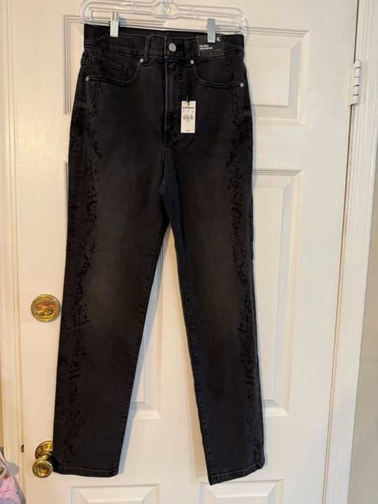 Express Denim - Express Black High-Rise Straight Jeans
